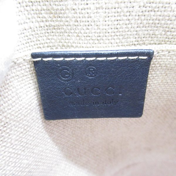 5 Gucci 2way Shoulder Bag Leather Navy