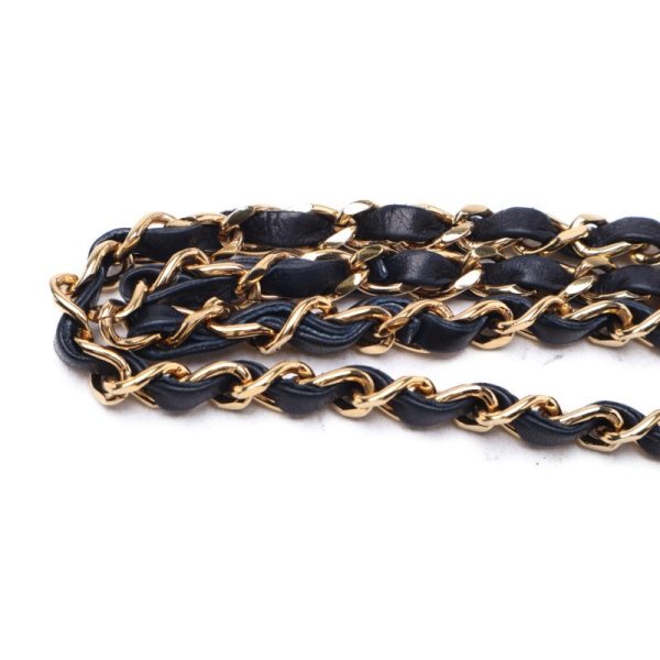 5 Chanel Matelasse Full Flap Chain Lambskin Dark Navy