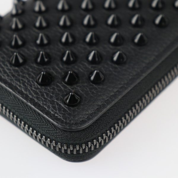 5 Christian Louboutin Coin Purse Panettone Black Spike Stud