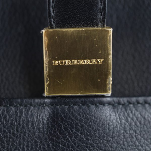 6 Burberry Tote Bag Leather Black