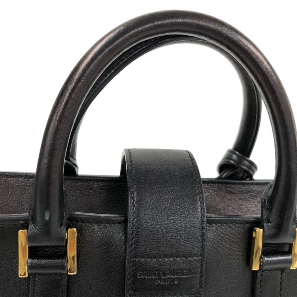 6 Saint Laurent Cabas Leather Handbag Black