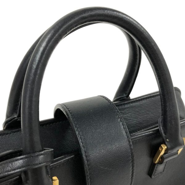 6 Saint Laurent Cabas Small Leather Handbag Black