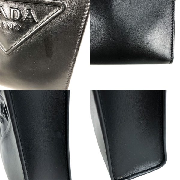 6 Prada Leather Handbag Black