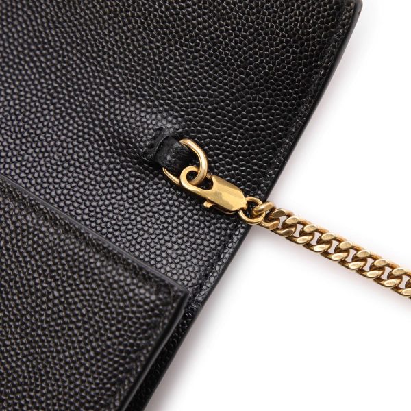 6 Saint Laurent Wallet on Chain Black