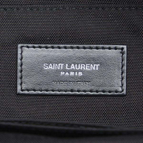 6 Saint Laurent Body Bag Waist Bag Canvas Leather Black