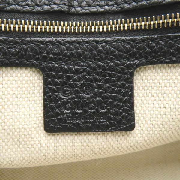 6 Gucci Soho Fringe Chain Shoulder Bag Leather Black