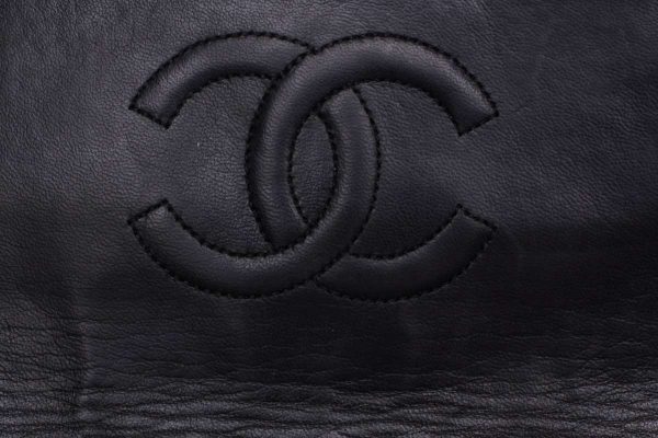 6 Chanel Matelasse Chain Lambskin Shoulder Bag Black