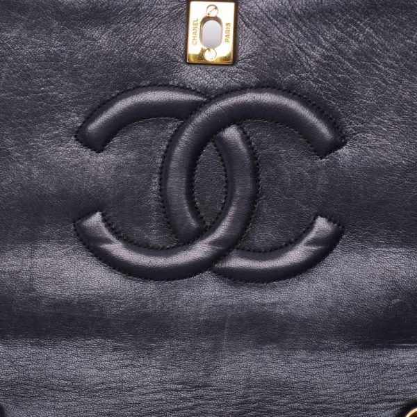 6 Chanel Matelasse Full Flap Chain Lambskin Black