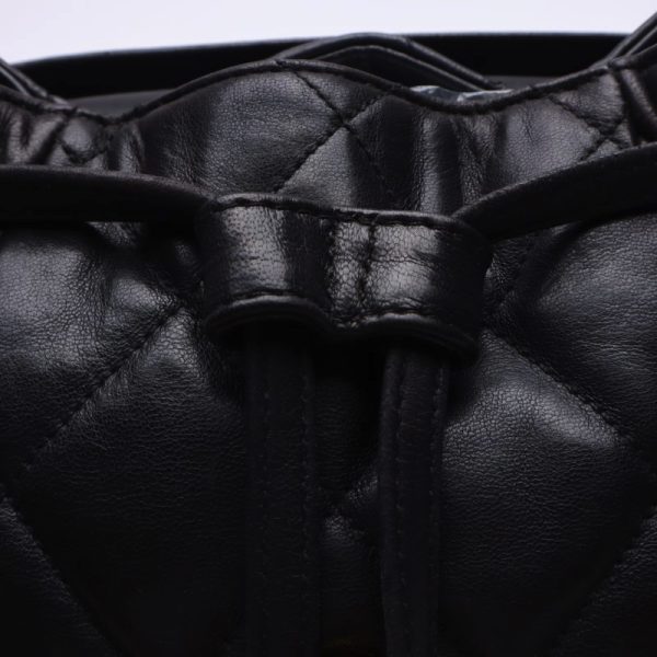 6 Chanel Matelasse Double Chain Backpack Lambskin Black