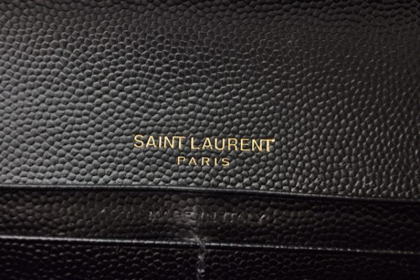 6 Saint Laurent Paris Wallet Long Wallet Leather Black