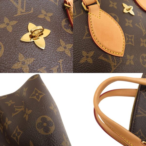 6 Louis Vuitton Flower Zipped Tote PM Monogram Handbag Monogram Canvas