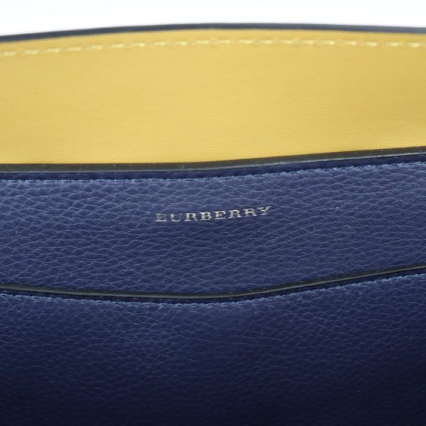 7 Burberry Medium Belt Bag Handbag Leather Navy Ivory