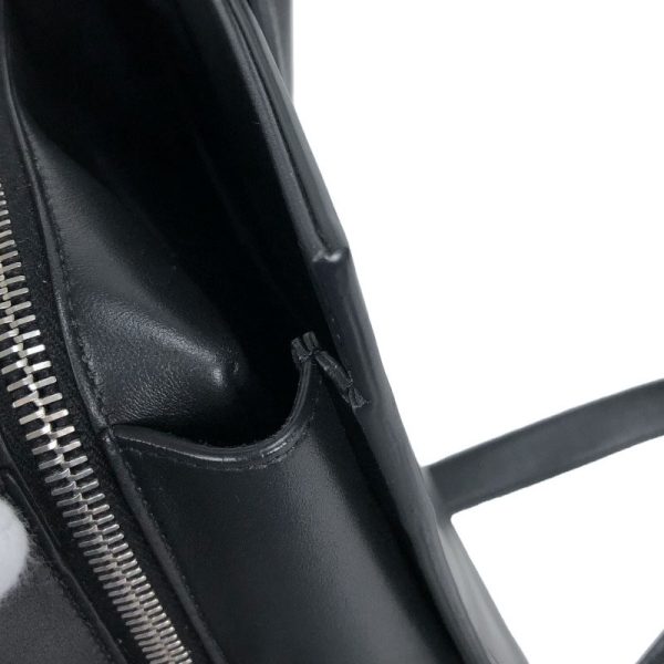 7 Saint Laurent Gauche Calf Black Tote Bag