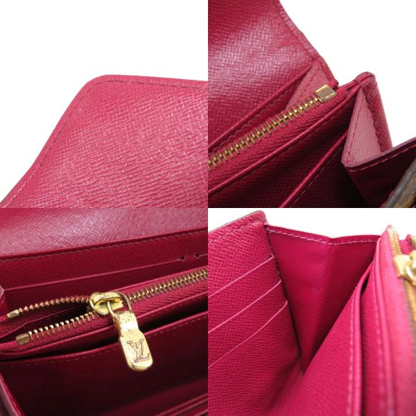 7 Louis Vuitton Portefeuille Sarah Monogram Fuchsia Long Wallet With Coin Purse Monogram Canvas