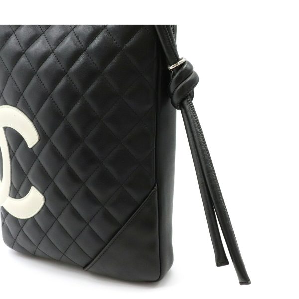 7 Chanel Coco Mark Pochette Shoulder Bag Crossbody Black White