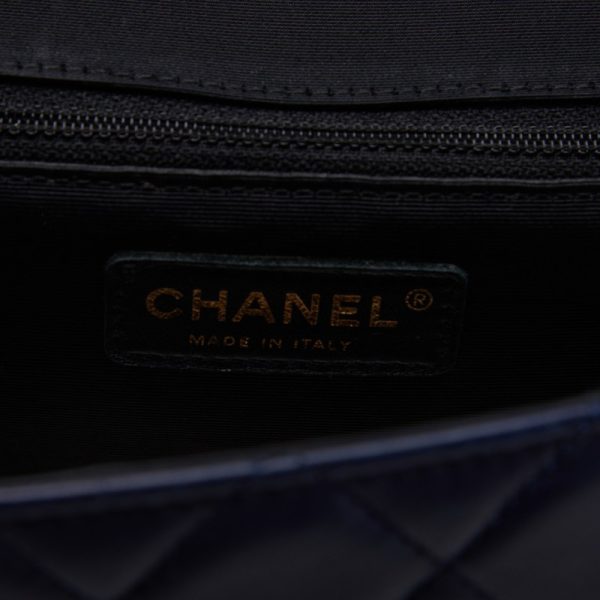 7 Chanel Chain Calfskin Gold Hardware Mini Shoulder Bag Navy Black