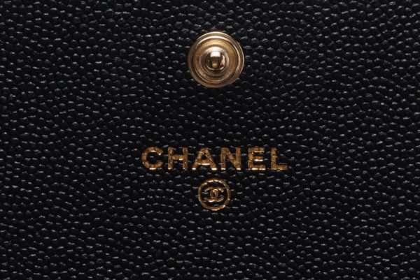 7 Chanel Mini Matelasse Push Lock Chain Caviar Skin Black