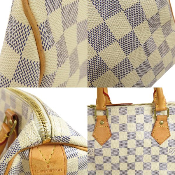 7 Louis Vuitton Speedy 30 Damier Azur Boston Bag Damier Canvas