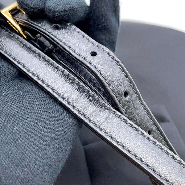 7 Prada Handbag Ribbon Nylon Shoulder Bag Black