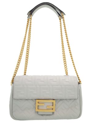 7230053720010 Fendi FF Motif Baguette Chain Midi Shoulder Bag