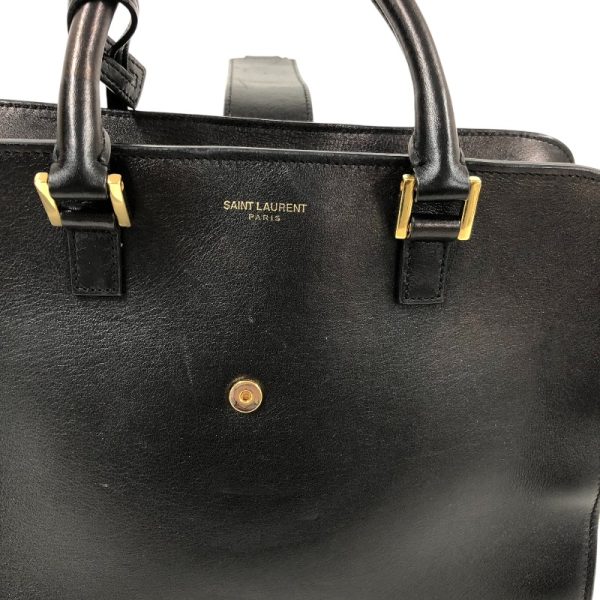 8 Saint Laurent Cabas Leather Handbag Black