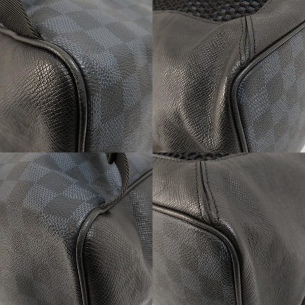 8 Louis Vuitton Match Point Hybrid Damier Cobalt Backpack Daypack Damier Canvas Taiga Leather
