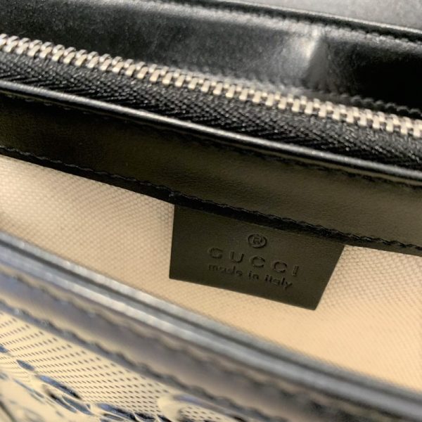 8 Gucci GG Embossed 2way Shoulder Bag Black