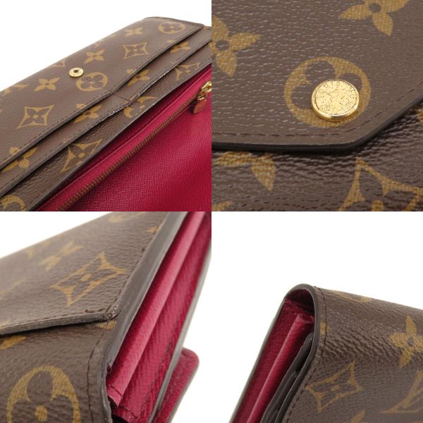 8 Louis Vuitton Portefeuille Sarah Monogram Fuchsia Long Wallet With Coin Purse Monogram Canvas