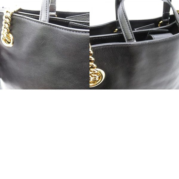 8 Gucci Shoulder Bag 2way Leather Black