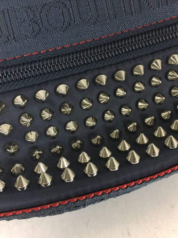 8 Christian Louboutin Studs Waist Bag Body Bag Navy