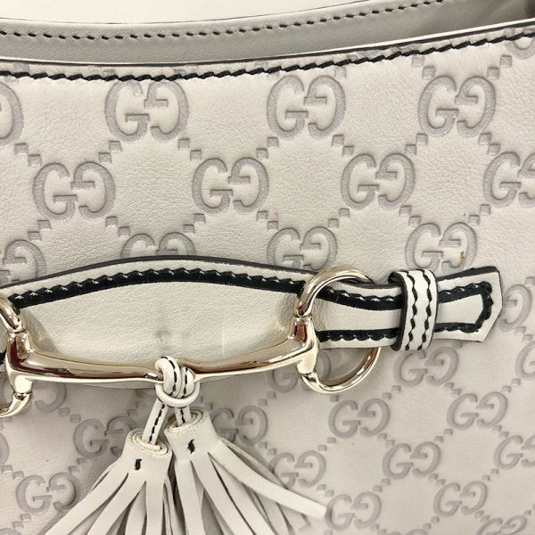 9 Gucci Emily Guccisima Leather Shoulder Bag Ivory