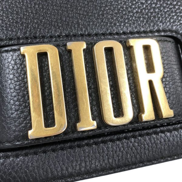 9 Christian Dior Evolution Shoulder Bag Leather Black