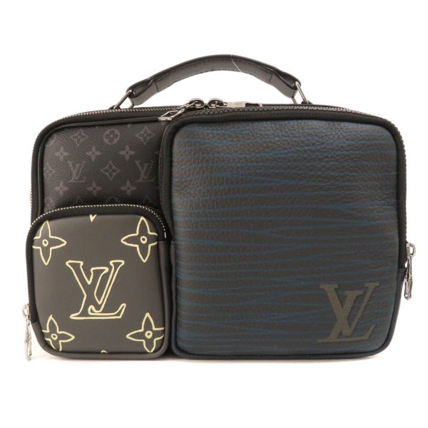 9 Louis Vuitton Patchwork Messenger Multi Pocket Business Bag Monogram Eclipse