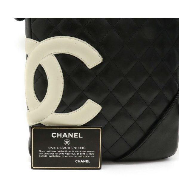 9 Chanel Coco Mark Pochette Shoulder Bag Crossbody Black White