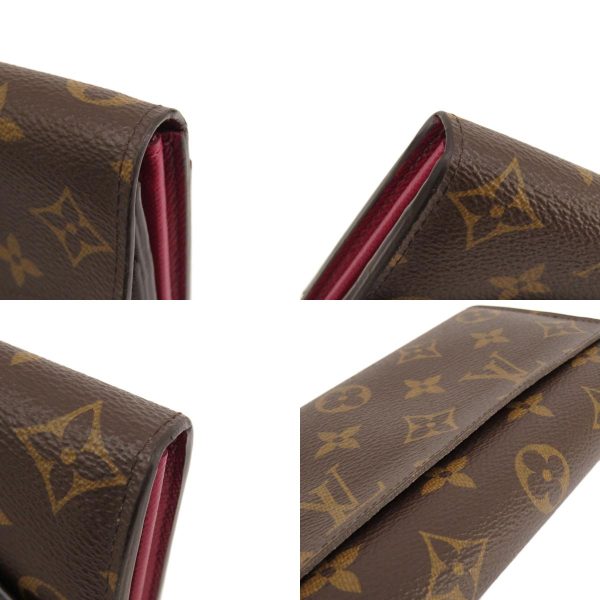 9 Louis Vuitton Portefeuille Sarah Monogram Fuchsia Long Wallet With Coin Purse Monogram Canvas