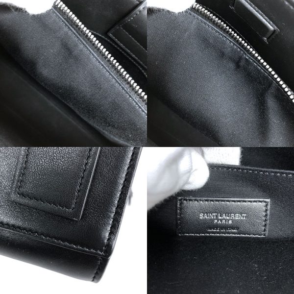 9 Saint Laurent Gauche Calf Black Tote Bag