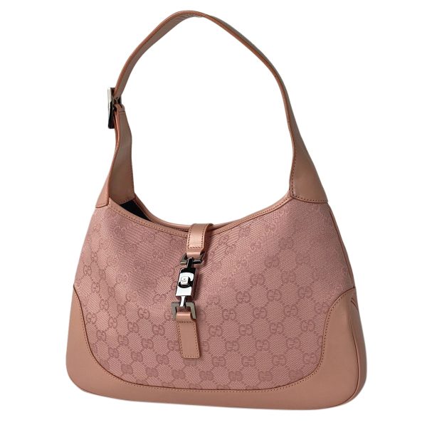 1 Gucci Jackie Line Shoulder Bag GG Pattern Pink