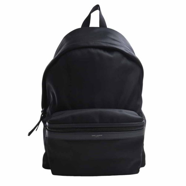 1 Saint Laurent Nylon Backpack Rucksack Black