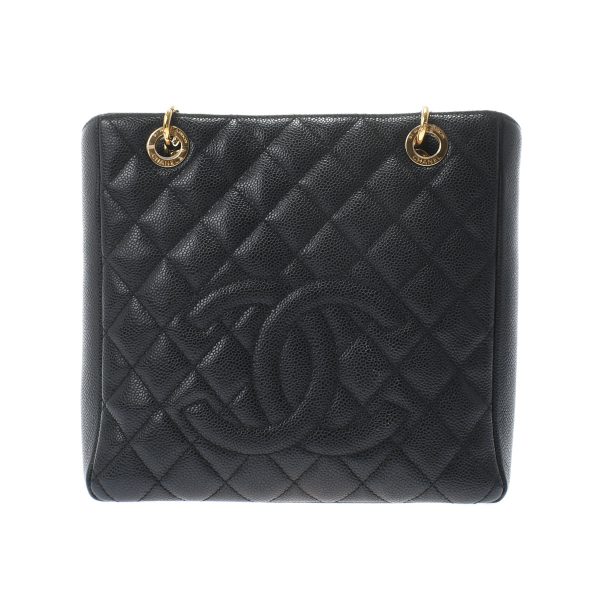 1 Chanel Matelasse PSt Blackgold Hardware Caviar Skin Tote Bag