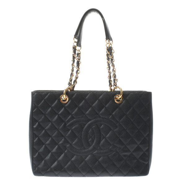 1 Chanel Matelasse GST Blackgold Hardware Caviar Skin Tote Bag