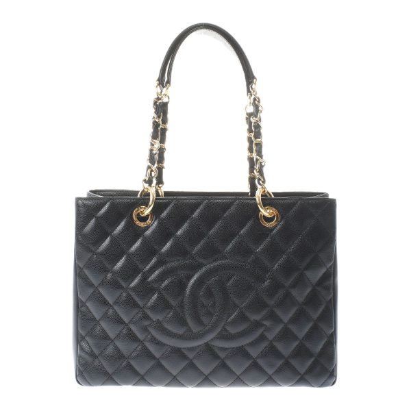 1 Chanel Matelasse GST Blackgold Hardware Caviar Skin Tote Bag