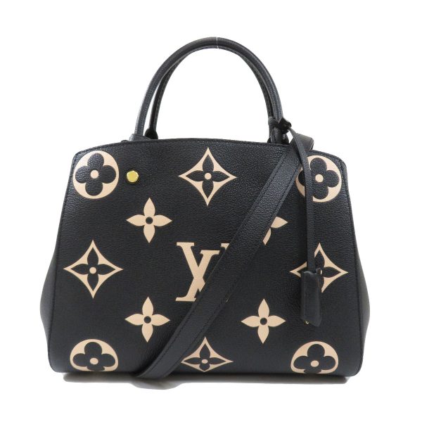 1 Louis Vuitton Montaigne MM Noir Handbag Empreinte