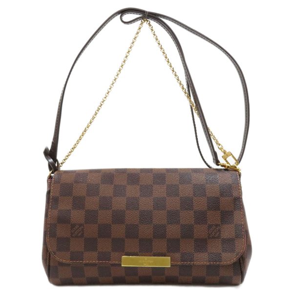 1 Louis Vuitton Favorite MM Damier Ebene Shoulder Bag Damier Canvas