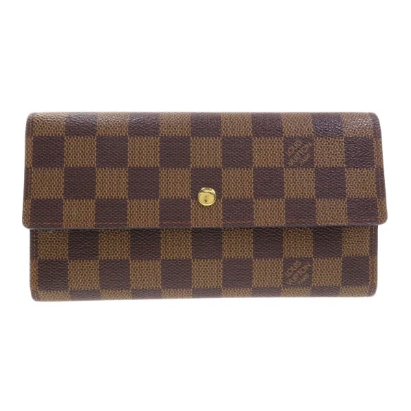 1 Louis Vuitton Portefeuil International Damier Ebene Long Wallet With Coin Purse Damier Canvas