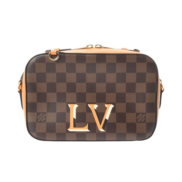 1 Louis Vuitton Damier Santa Monica Saffron Damier Canvas Shoulder Bag