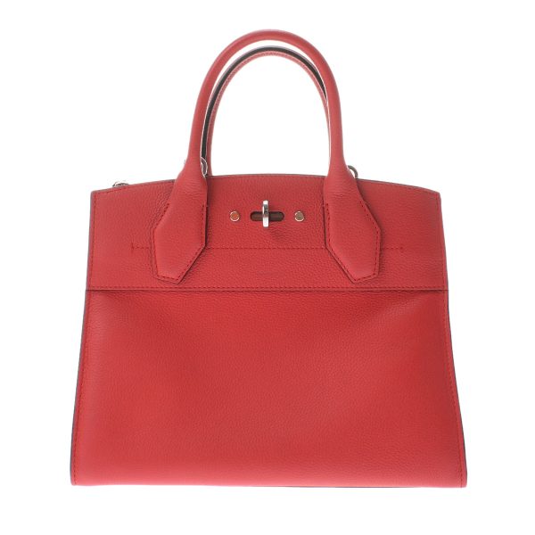 1 Louis Vuitton City Steamer PM Rouge Calf Handbag