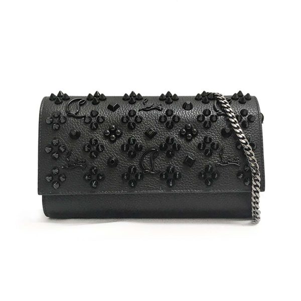 1 Christian Louboutin Paloma Chain Wallet Shoulder Bag Black