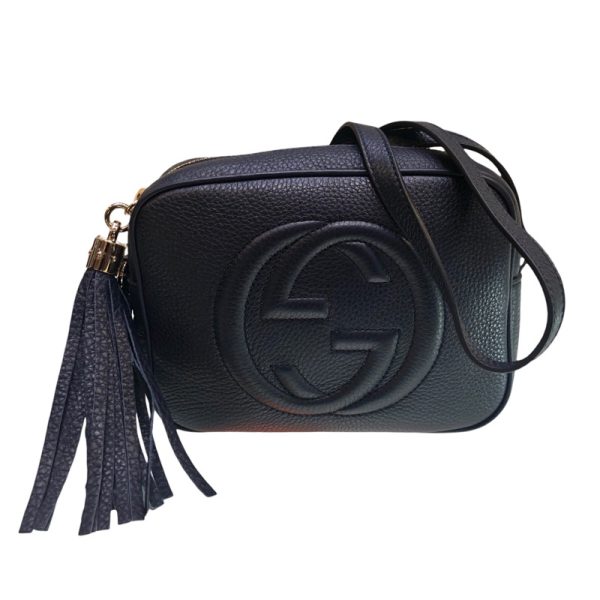 1 Gucci Soho Leather Shoulder Bag Black