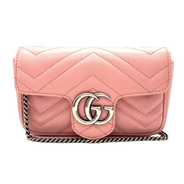 1 GUCCI GG Marmont Super Mini Bag Chain Shoulder Pink