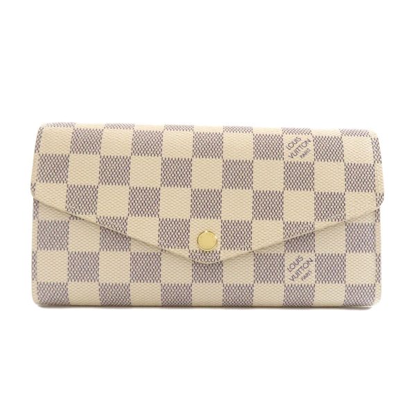 1 Louis Vuitton Portefeuille Sala Damier Azur Long Wallet With Coin Purse Damier Canvas